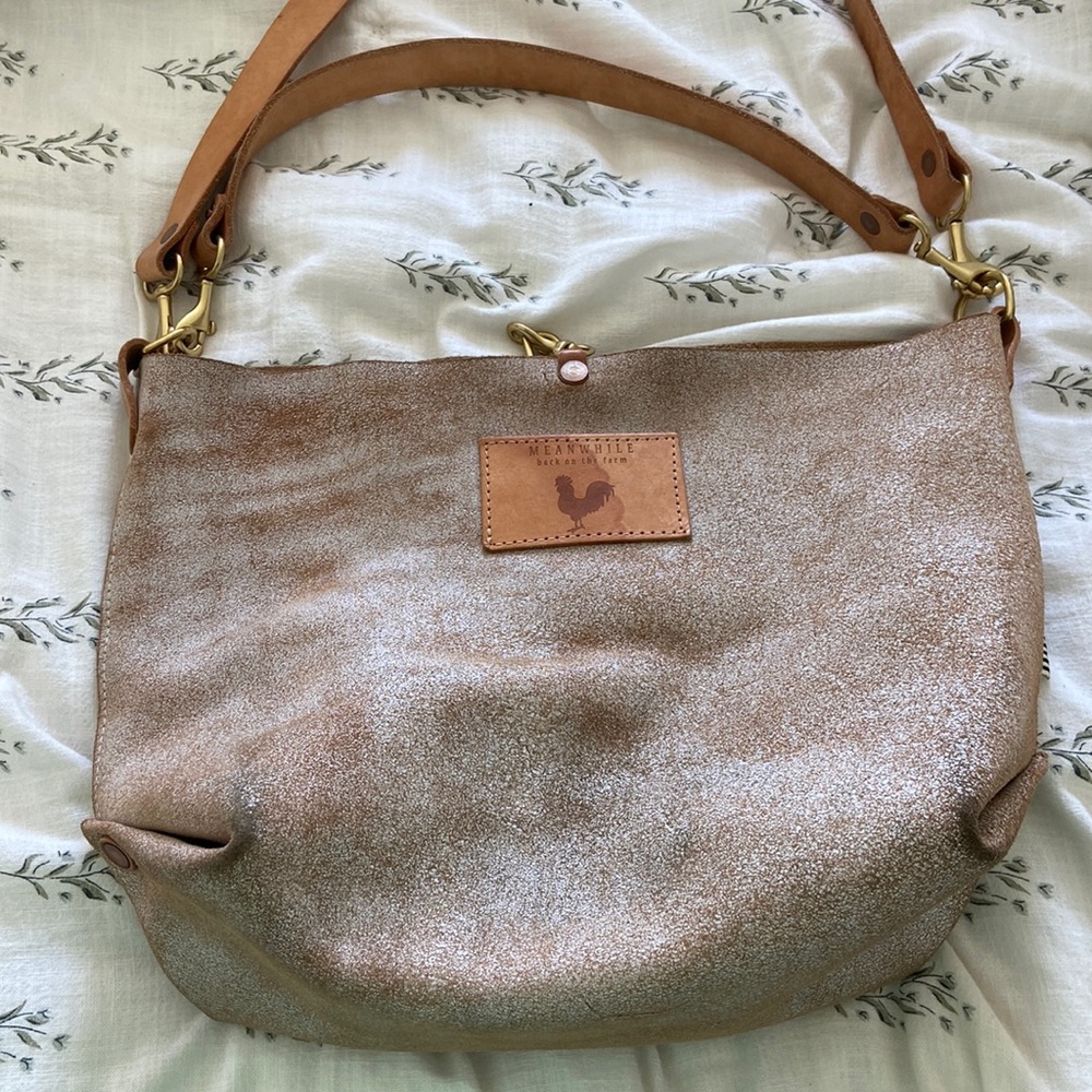 COPY - Meanwhile Back on the Farm birch leather hobo and crossbody